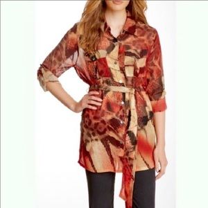 Da-Nang Surplus Roll-up sleeve silk blouse